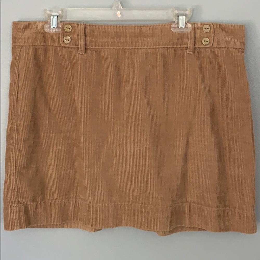 Cute Loft Tan Corduroy Mini Skirt Sz 14